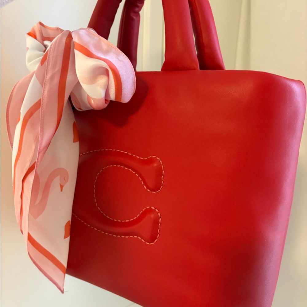 Coach Red Pillow Tote